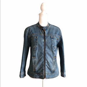 CALVIN KLEIN jeans moto jacket womans size M